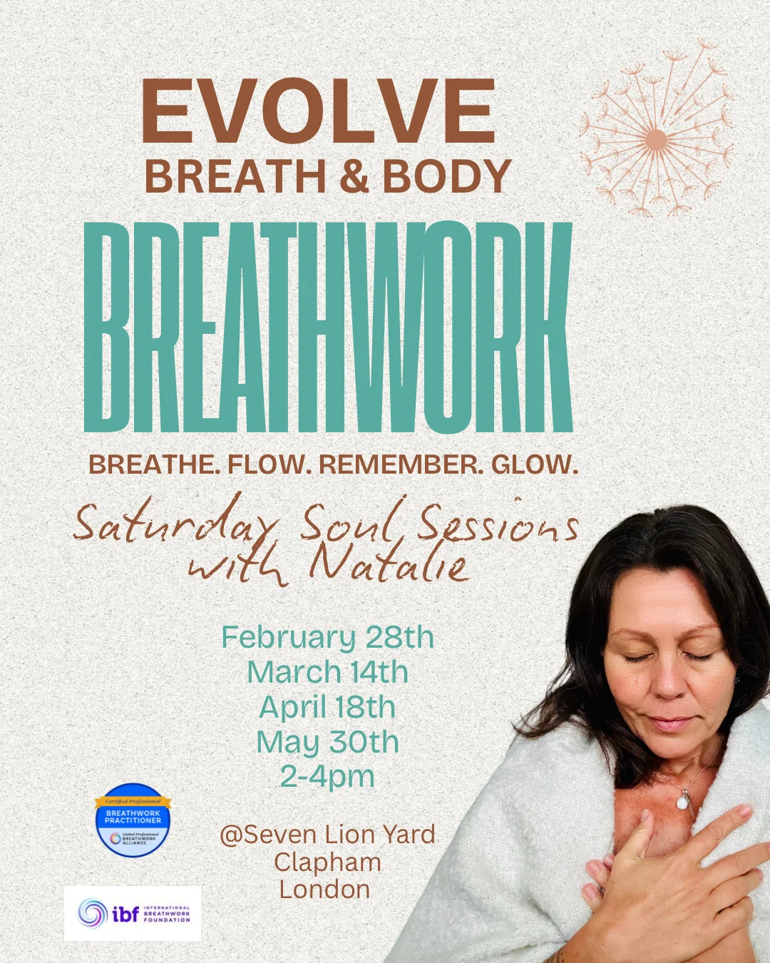 Conscious Connected Breathwork Gruppen-Sessions in London mit traumasensibler Facilitator, Natalie — Evolve Breath Body ™