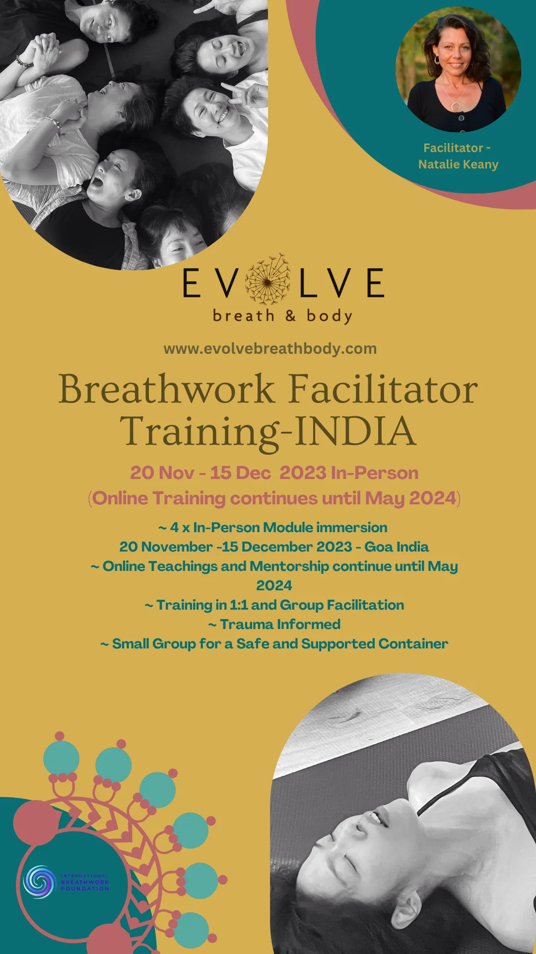 Therapeutische Breathwork-Facilitator-Ausbildung - INDIEN — Evolve Breath Body ™ – Modul 1