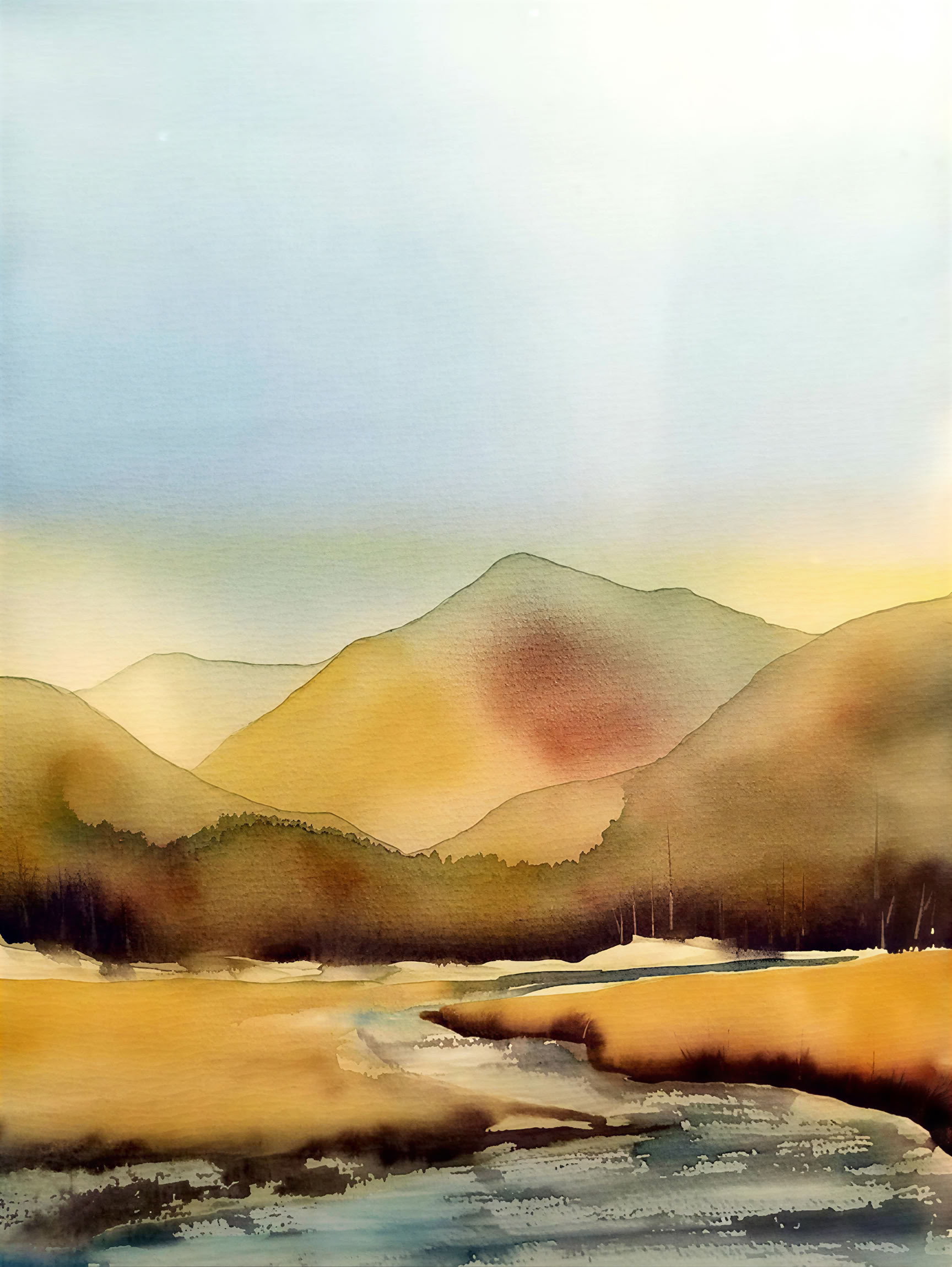 Aquarellwunder: Wasser & Spiegelungen