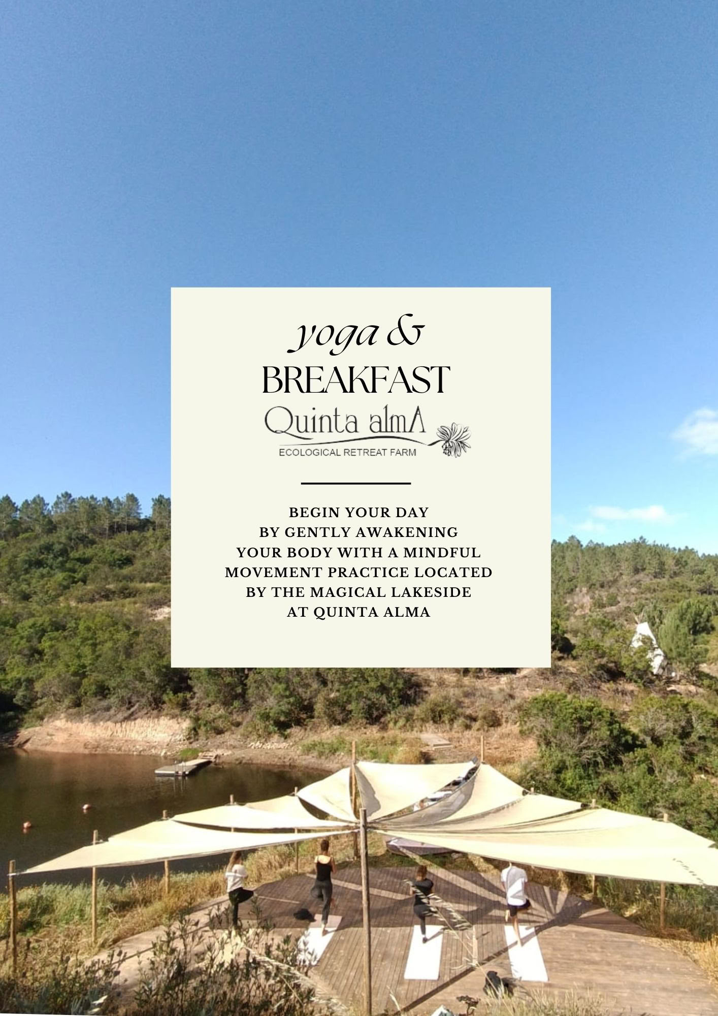 Yoga am See und Frühstücksbuffet-Erlebnis in Quinta Alma