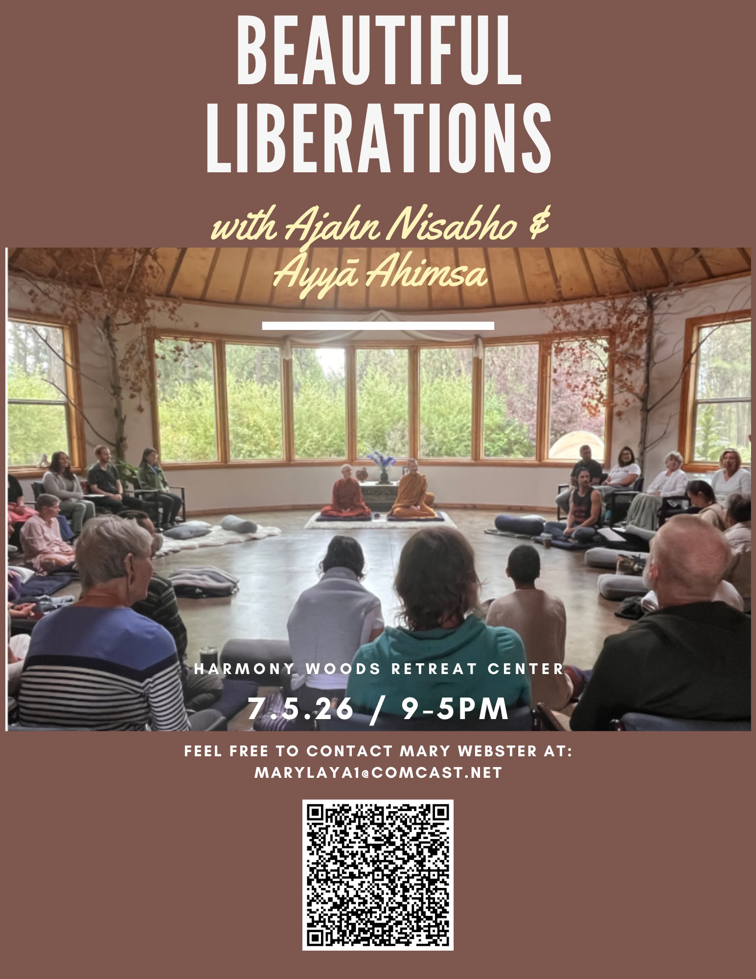 Beautiful Liberations: ein ganztägiges Retreat, um das Herz mit Ajahn Nisabho & Ayyā Ahimsa zu erhellen