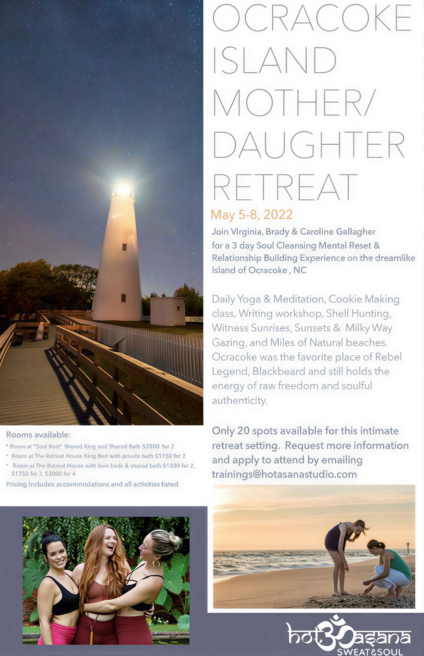 Women's Retreat auf Ocracoke Island mit Dr. Jen Reid, Virginia Gallagher & Savana Harwood
