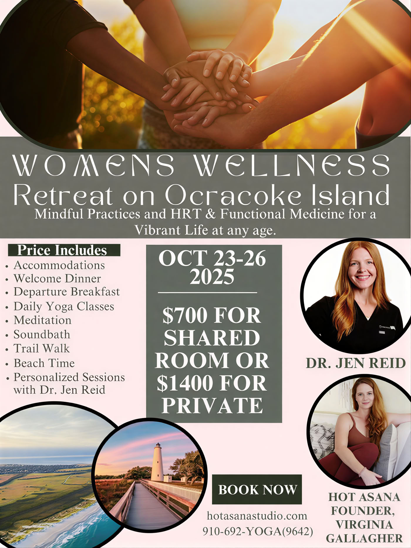 Women's Retreat auf Ocracoke Island mit Dr. Jen Reid, Virginia Gallagher & Savana Harwood