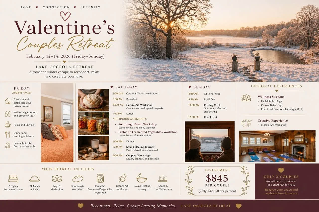 Valentinstags-Retreat für Paare — Lake Osceola Retreat