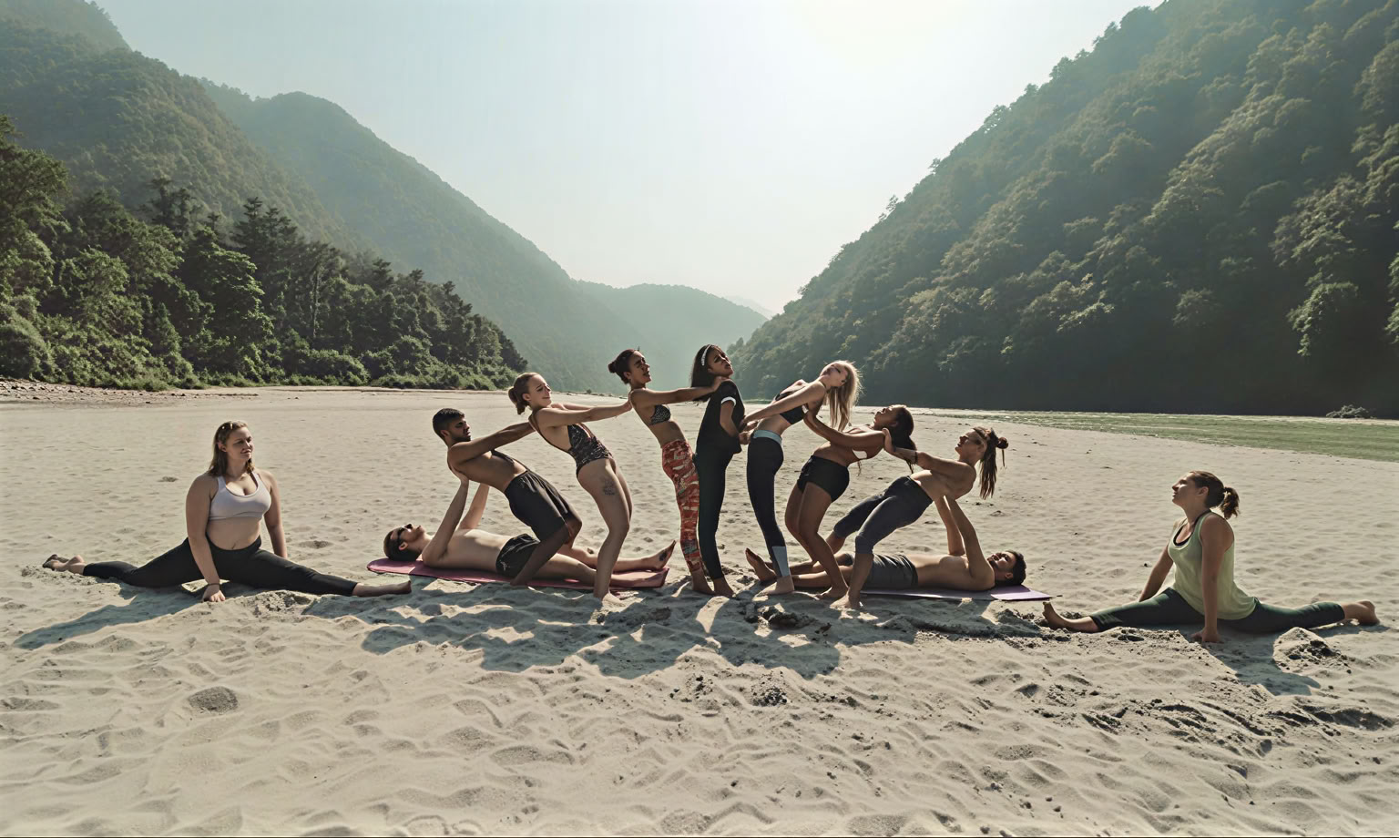 Aerial-Yoga-Lehrerausbildung in Rishikesh, Indien