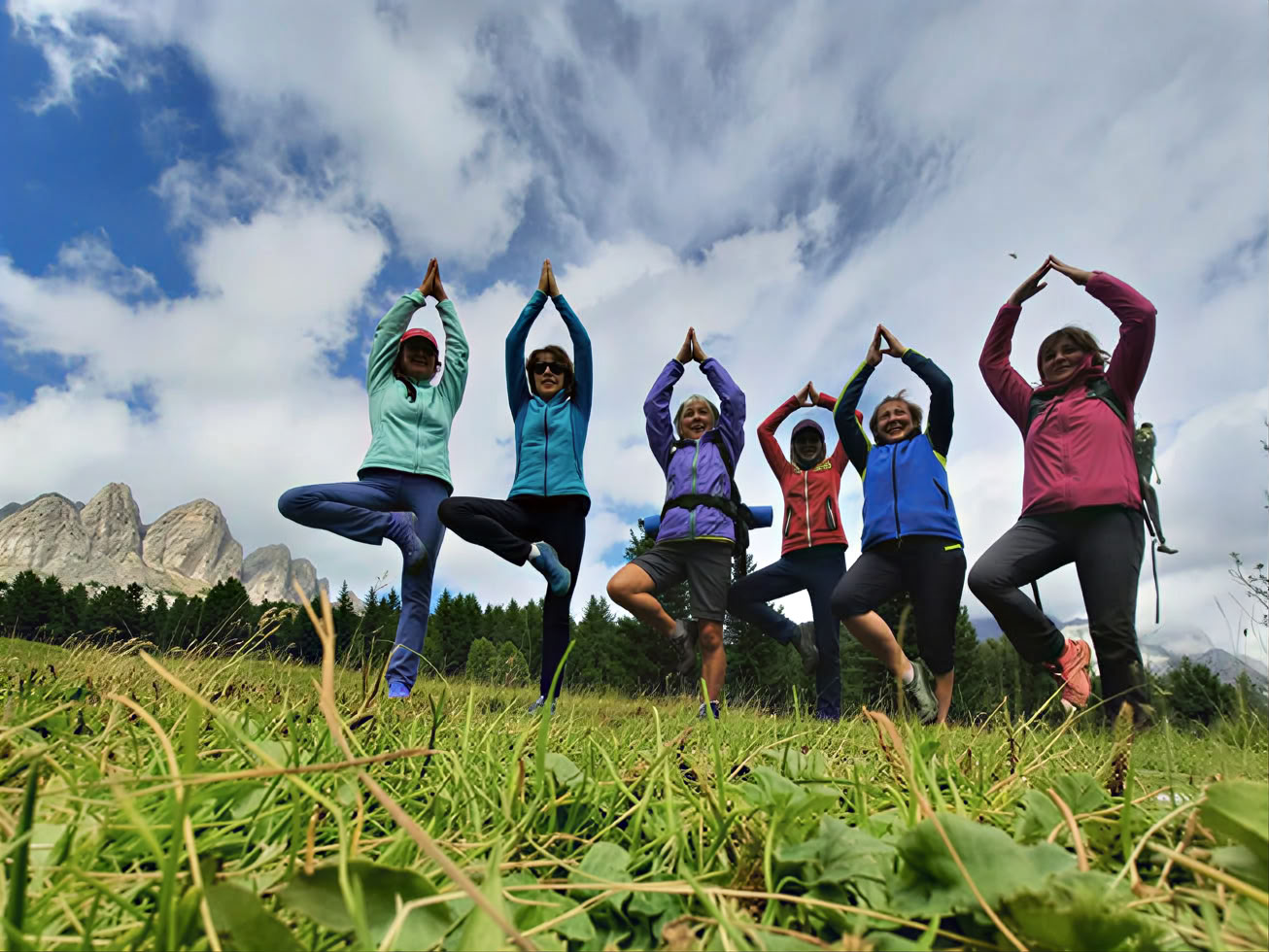 Ski und Yoga in den Dolomiten
