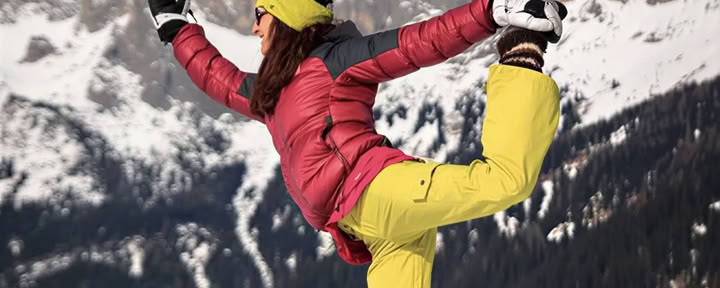 Ski und Yoga in den Dolomiten
