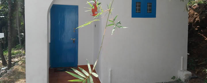 Private Hütte Blau